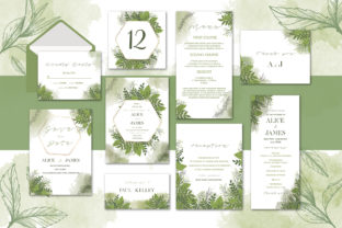 Download Green Floral Wedding Invitation Set - Invitation Collection
